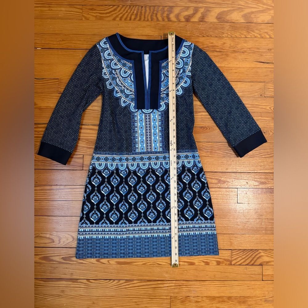 Spectacular Cabana Life Navy and Light Blue Printed Swim Cover-Up Dress - Picture 10 of 11